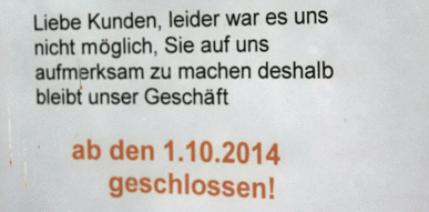 Foto Hinweisschild