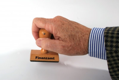Hand mit Stempel Hand mit Stempel