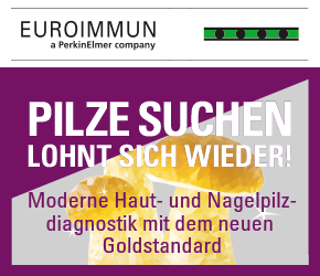 Logo von EuroImmun - Pilze suchen lohnt sich wieder - moderne Haut- und Nagelpilz-Diagnostik mit dem neuen Goldstandard