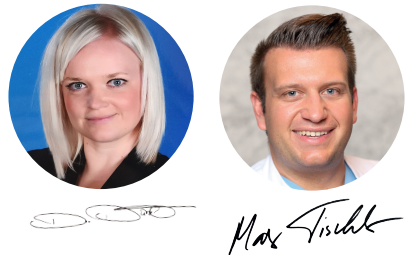Portrait Dr. med. Dorit Düker und Max Tischler