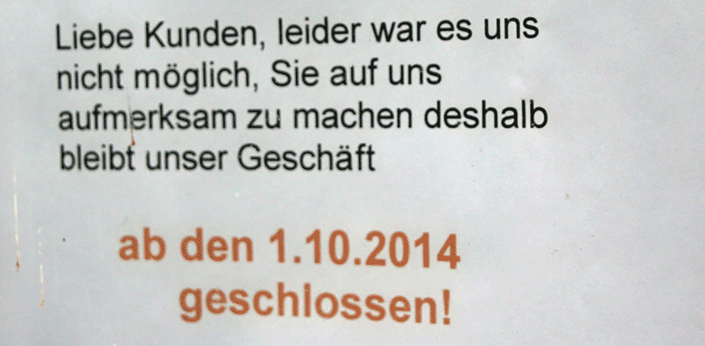 Foto Hinweisschild